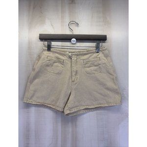 Vintage YoYo Jeans Tan Canvas Womens/Teens Cotton Hi Rise Shorts Size 3-7934